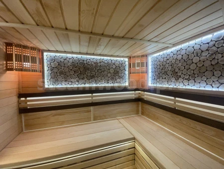 Четырехместная финская сауна Luxury из кедра