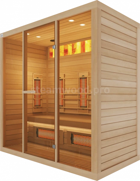 Трехместная инфракрасная сауна Comfort из кедра с керамическими излучателями